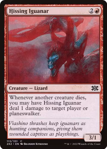 Hissing Iguanar (113), Double Masters 2022 — Magic card price