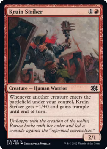 Kruin Striker (114), Double Masters 2022 — Magic card price