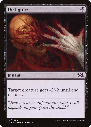 Disfigure (74), Double Masters 2022 — Magic card price