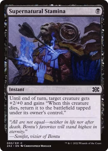 Supernatural Stamina (93), Double Masters 2022 — Magic card price