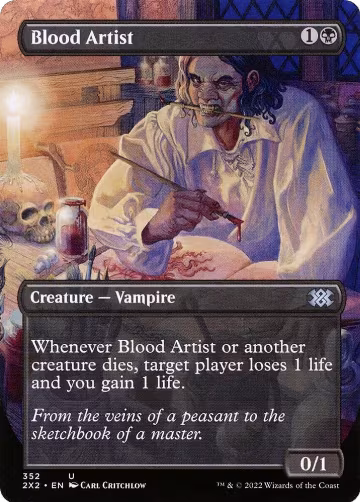 Blood Artist (Borderless) (352), Double Masters 2022 — Magic card price