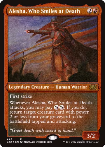 Alesha, Who Smiles at Death (Foil Etched) (447), Double Masters 2022 — Magic card price
