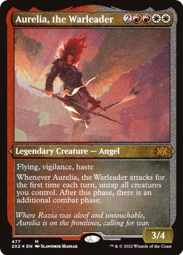 Aurelia, the Warleader (Foil Etched) (477), Double Masters 2022 — Magic card price