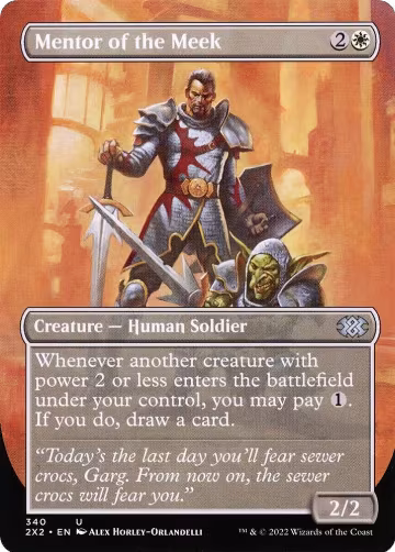 Mentor of the Meek (Borderless) (340), Double Masters 2022 — Magic card price
