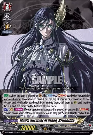 Man's Survival at Stake, Brunhilde (D-TTD02/001EN), D-TTD02: Record of Ragnarok — Vanguard card price