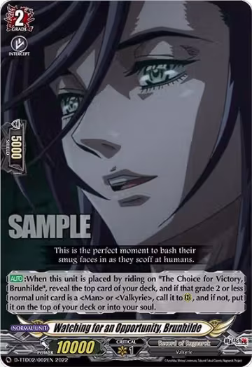 Watching for an Opportunity, Brunhilde (D-TTD02/002EN), D-TTD02: Record of Ragnarok — Vanguard card price