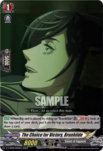 The Choice for Victory, Brunhilde (D-TTD02/003EN), D-TTD02: Record of Ragnarok — Vanguard card price