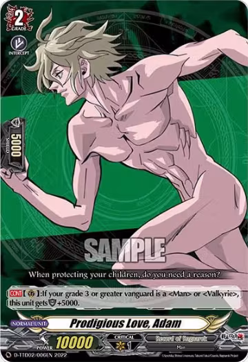 Prodigious Love, Adam (D-TTD02/006EN), D-TTD02: Record of Ragnarok — Vanguard card price