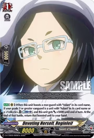 Devoting Herself, Reginleif (D-TTD02/009EN), D-TTD02: Record of Ragnarok — Vanguard card price