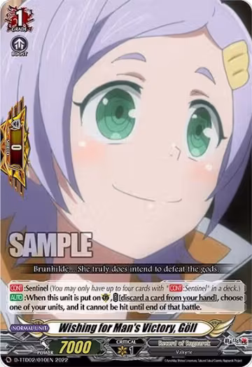 Wishing for Man's Victory, Goll (D-TTD02/010EN), D-TTD02: Record of Ragnarok — Vanguard card price