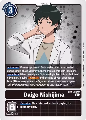Daigo Nishijima (BT9-089 U), X Record — Digimon card price