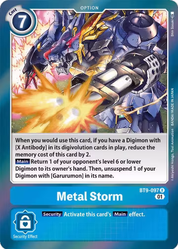 Metal Storm (BT9-097 R), X Record — Digimon card price
