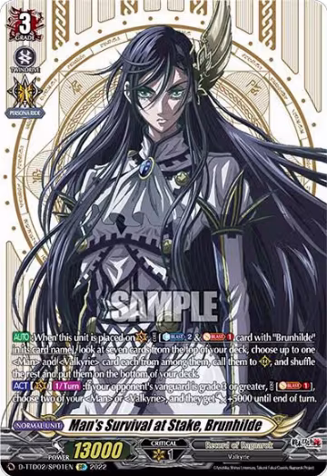 Man's Survival at Stake, Brunhilde (SP) (D-TTD02/SP01EN), D-TTD02: Record of Ragnarok — Vanguard card price