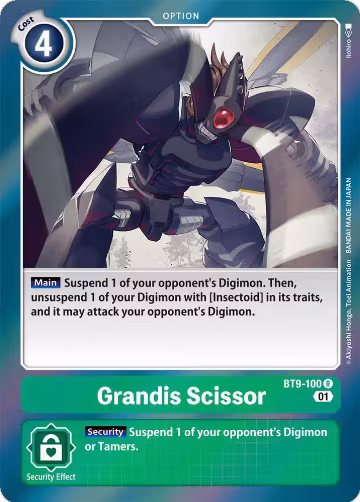 Grandis Scissor (BT9-100 R), X Record — Digimon card price