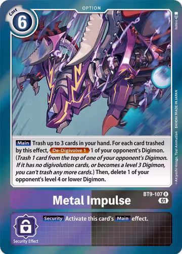 Metal Impulse (BT9-107 R), X Record — Digimon card price