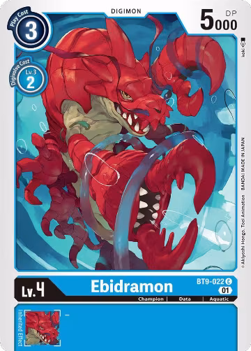 Ebidramon (BT9-022 C), X Record — Digimon card price