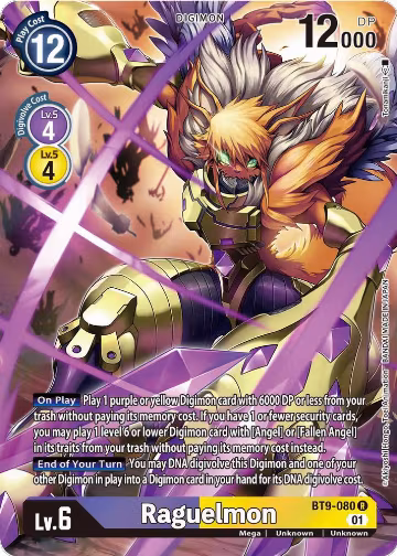 Raguelmon (Alternate Art) (BT9-080 R), X Record — Digimon card price