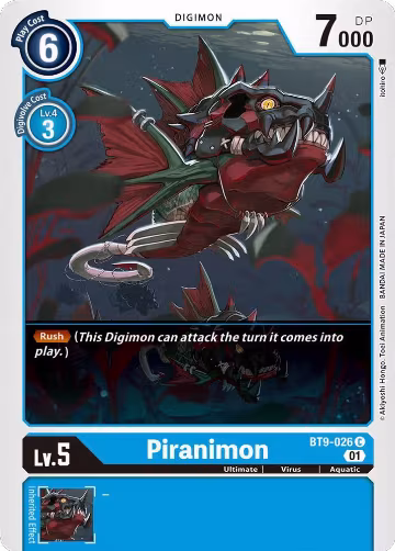 Piranimon (BT9-026 C), X Record — Digimon card price