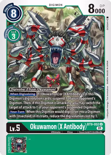 Okuwamon (X Antibody) (BT9-052 U), X Record — Digimon card price