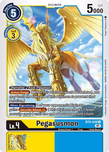 Pegasusmon (BT9-038 U), X Record — Digimon card price