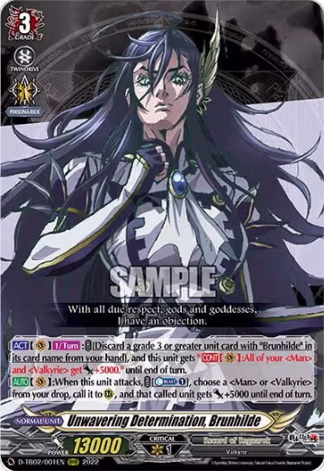 Unwavering Determination, Brunhilde (D-TB02/001EN), D-TB02: Record of Ragnarok — Vanguard card price