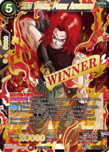 SSG Trunks, Power Awakened (Winner Stamped) (BT16-107), Tournament Promotion Cards — DB Super card price