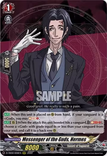 Messenger of the Gods, Hermes (D-TB02/008EN), D-TB02: Record of Ragnarok — Vanguard card price