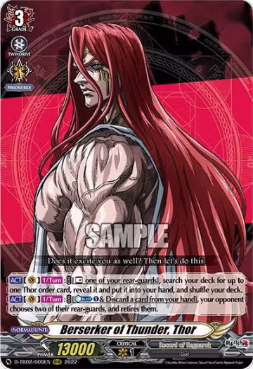 Berserker of Thunder, Thor (D-TB02/009EN), D-TB02: Record of Ragnarok — Vanguard card price