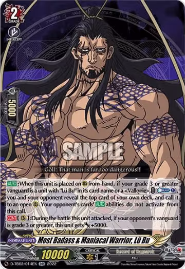 Most Badass & Maniacal Warrior, Lu Bu (D-TB02/014EN), D-TB02: Record of Ragnarok — Vanguard card price