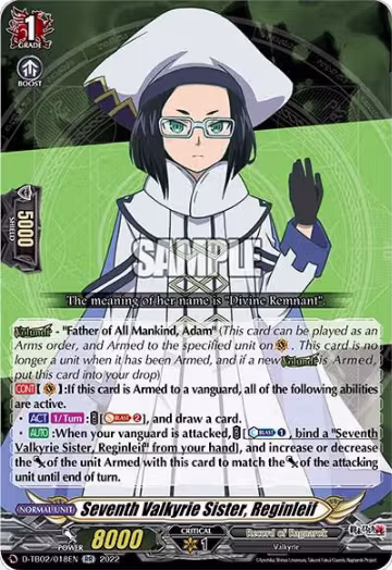 Seventh Valkyrie Sister, Reginleif (D-TB02/018EN), D-TB02: Record of Ragnarok — Vanguard card price