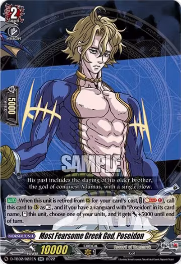 Most Fearsome Greek God, Poseidon (D-TB02/022EN), D-TB02: Record of Ragnarok — Vanguard card price