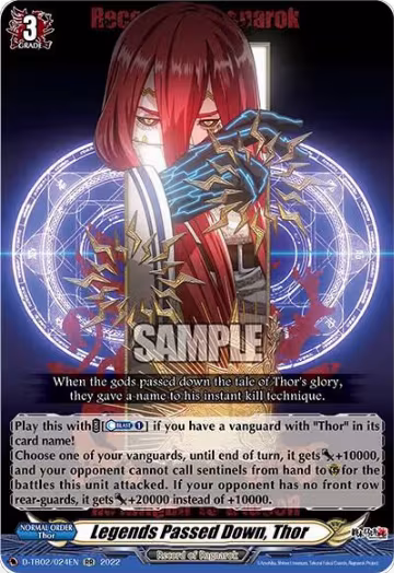 Legends Passed Down, Thor (D-TB02/024EN), D-TB02: Record of Ragnarok — Vanguard card price