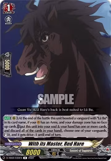 With its Master, Red Hare (D-TB02/030EN), D-TB02: Record of Ragnarok — Vanguard card price