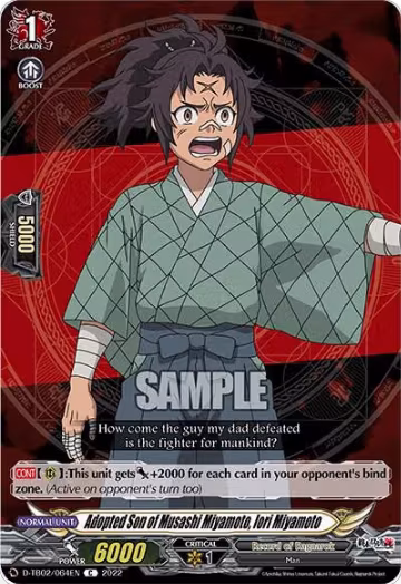 Adopted Son of Musashi Miyamoto, Iori Miyamoto (D-TB02/064EN), D-TB02: Record of Ragnarok — Vanguard card price