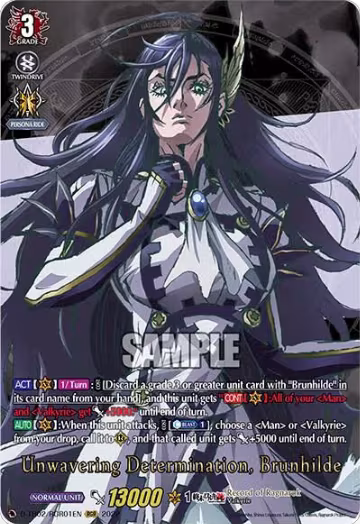 Unwavering Determination, Brunhilde (RGR) (D-TB02/RGR01EN), D-TB02: Record of Ragnarok — Vanguard card price