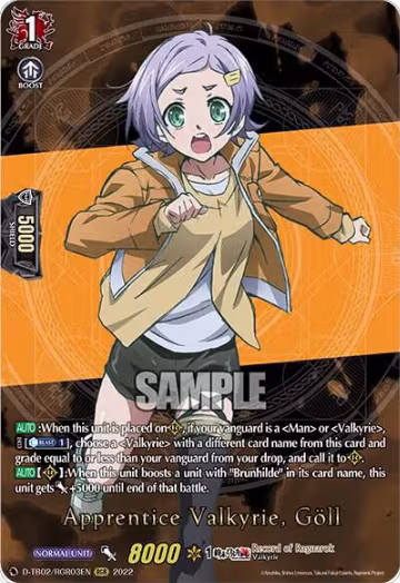 Apprentice Valkyrie, Goll (RGR) (D-TB02/RGR03EN), D-TB02: Record of Ragnarok — Vanguard card price