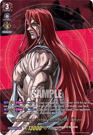 Berserker of Thunder, Thor (RGR) (D-TB02/RGR09EN), D-TB02: Record of Ragnarok — Vanguard card price