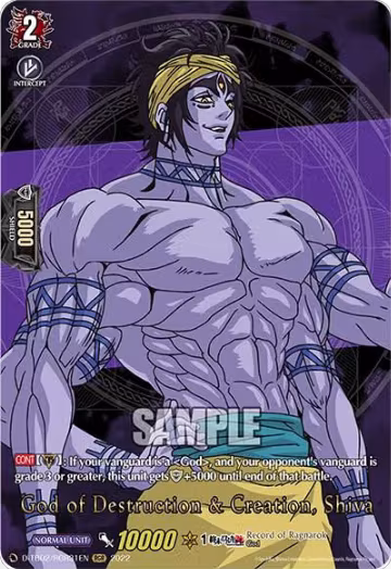 God of Destruction & Creation, Shiva (RGR) (D-TB02/RGR31EN), D-TB02: Record of Ragnarok — Vanguard card price