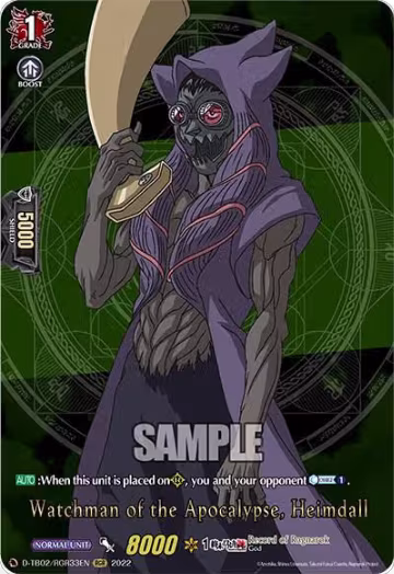 Watchman of the Apocalypse, Heimdall (RGR) (D-TB02/RGR33EN), D-TB02: Record of Ragnarok — Vanguard card price