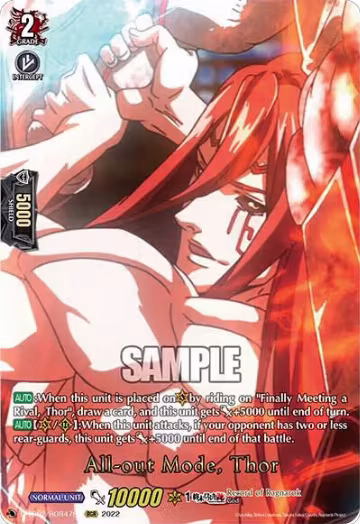 All-out Mode, Thor (RGR) (D-TB02/RGR47EN), D-TB02: Record of Ragnarok — Vanguard card price