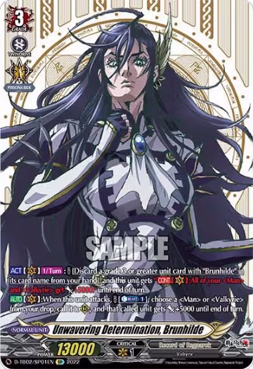 Unwavering Determination, Brunhilde (SP) (D-TB02/SP01EN), D-TB02: Record of Ragnarok — Vanguard card price