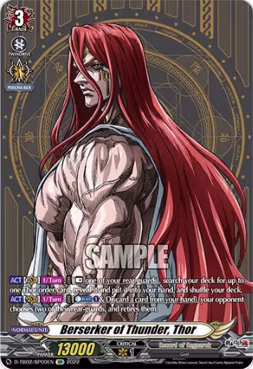 Berserker of Thunder, Thor (SP) (D-TB02/SP09EN), D-TB02: Record of Ragnarok — Vanguard card price