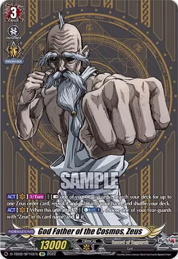 God Father of the Cosmos, Zeus (SP) (D-TB02/SP10EN), D-TB02: Record of Ragnarok — Vanguard card price