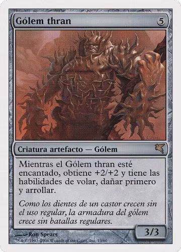 Thran Golem (Spanish) - "Gólem thran" (G13), Magic Encyclopedia 2005 (Salvat/Hachette) — Magic card price