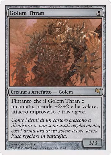 Thran Golem (Italian) - "Golem Thran" (G13), Magic Encyclopedia 2005 (Salvat/Hachette) — Magic card price