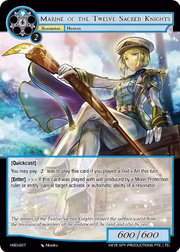 Marine of the Twelve Sacred Knights (HSD-007), Hero Cluster Starter Decks — Force of Will card price