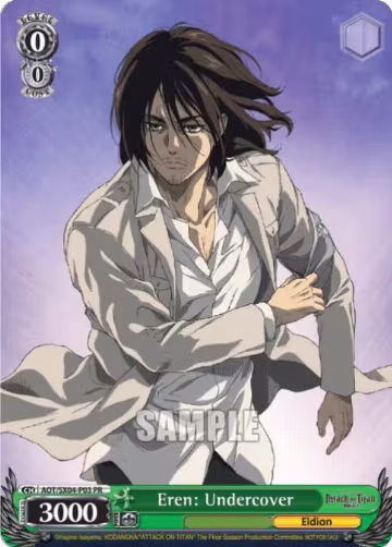 Eren: Undercover (Textless Promo) (AOT/SX04-PE03 PR), Attack On Titan: Final Season — Weiß Schwarz card price