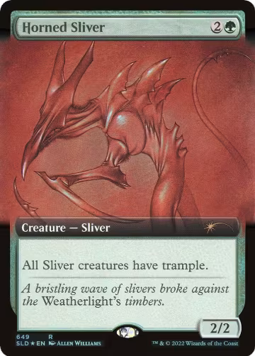 Horned Sliver (Extended Art) (649), Secret Lair Drop Series — Magic card price