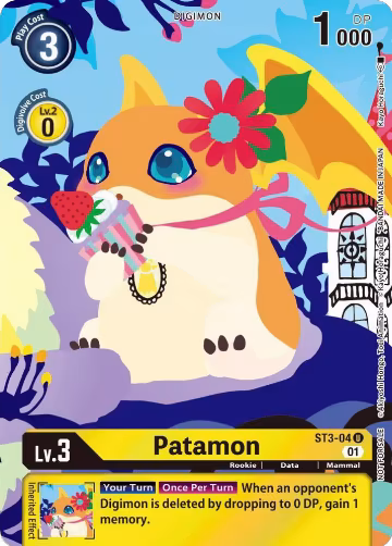 Patamon (Tamer's Card Set 2 Floral Fun) (ST3-04 U), Starter Deck 03: Heaven's Yellow — Digimon card price