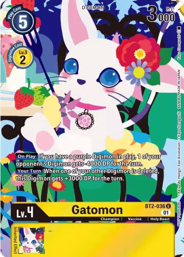 Gatomon - BT2-036 (Tamer's Card Set 2 Floral Fun) (BT2-036 U), Release Special Booster 1.0 — Digimon card price